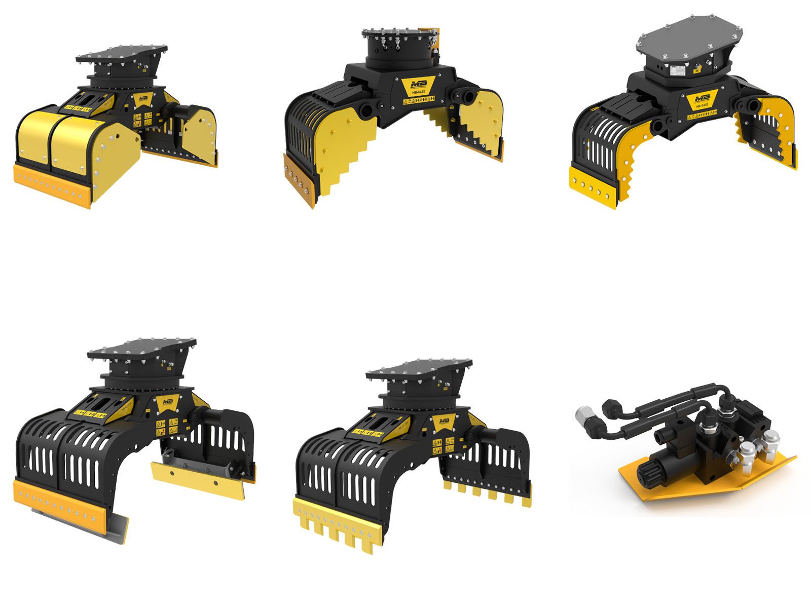 Grappin d’enrochement et de tri MB Chrusher